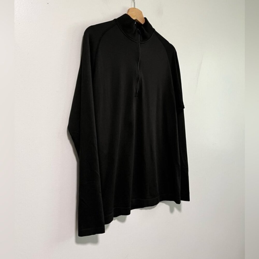 Lululemon Men’s Black Quarter-Zip Long Sleeve Shirt - Pit to Pit 20” - Picture 9 of 10